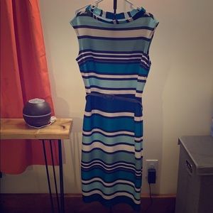 Striped tight fitting dress